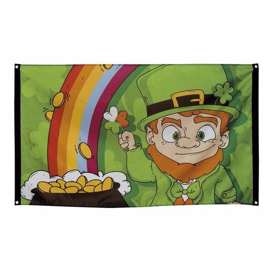 St Patrick's Day Flag 90 x 150cm Irish Shamrock Decoration