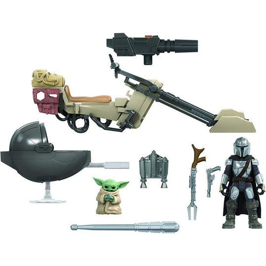 Star Wars Mission Fleet The Mandalorian & The Child Speeder Bike Playset