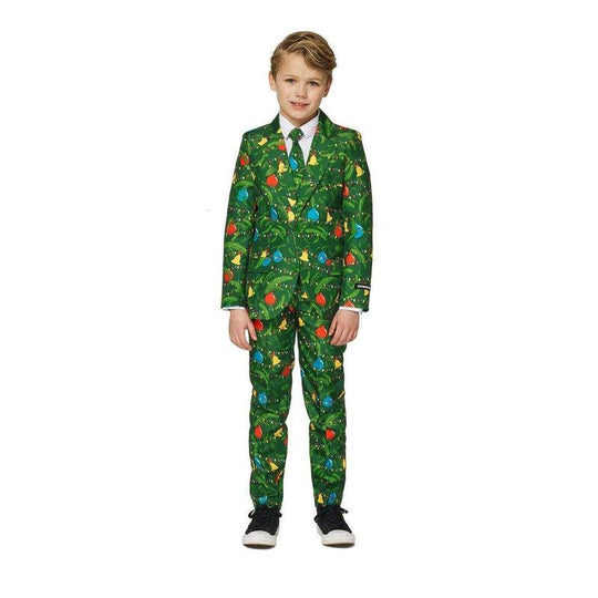Suitmeister Boys Christmas Green Tree Light Up Suit