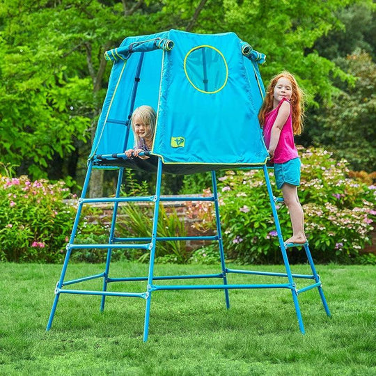 TP Toys Explorer Metal Climbing Frame Blue Kids Childrens Outdoor Play Den Playhouse