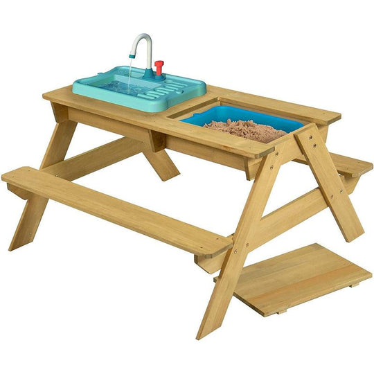 TP Toys Wooden Splash & Play Picnic Table with Real Working Tap