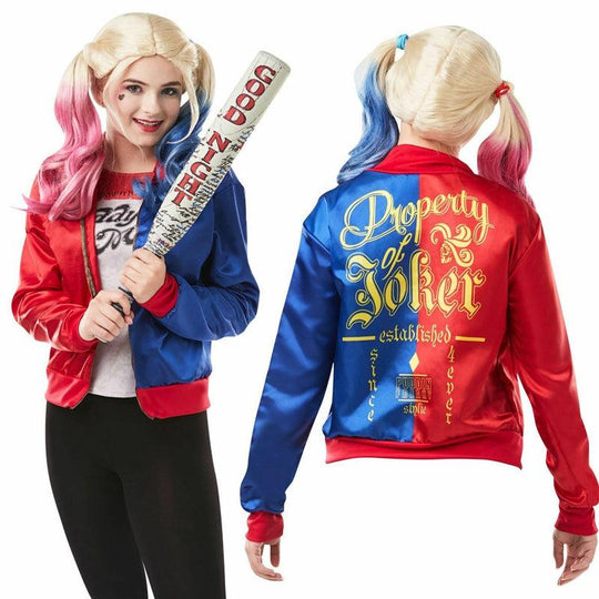 Teen Girls Harley Quinn Kit Jacket & Shirt Suicide Squad Halloween Costume