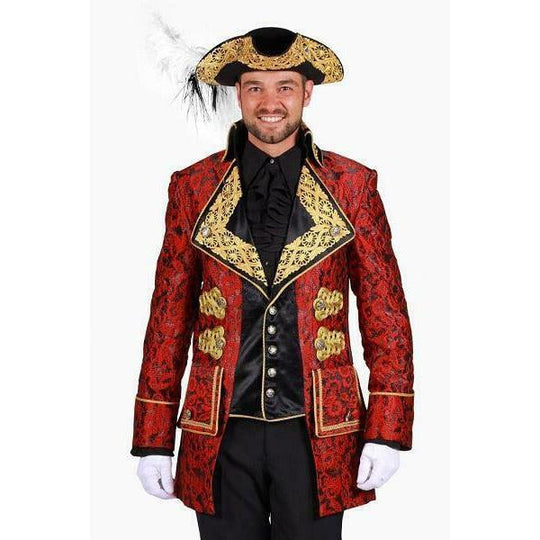 Thetru Mens Brocade Jacket 'Aldert' in Red