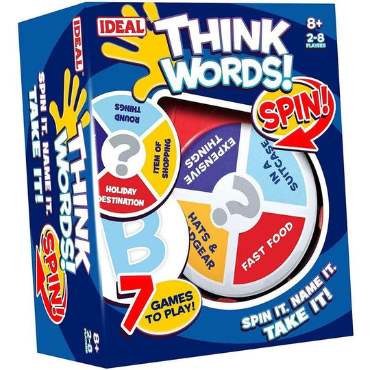 Think Words Spin Game Compact Travel Edition Family Fun - Take It Anywhere!