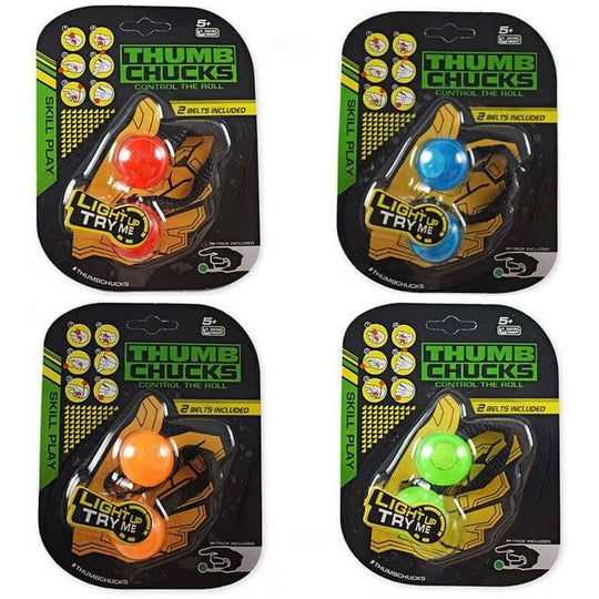 Thumb Chucks Light Up Novelty Fidget Skill Sensory Play Toy (One Supplied)