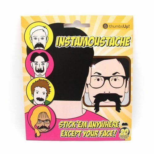 Thumbs Up Instant Moustache Instamoustache Novelty Fancy Dress Prank Toy