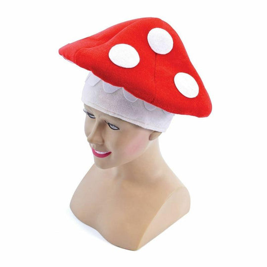 Toad Stool Hat Adult Mushroom Mario Mens Ladies Fancy Dress Accessory Fairy Tale