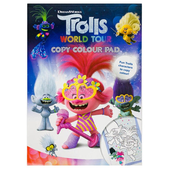 Trolls 2 World Tour Copy Colour Pad Children's Colouring Activity Book