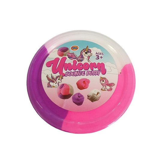 Unicorn Bouncing Putty Pink White Purple Childrens Bouncy Toy