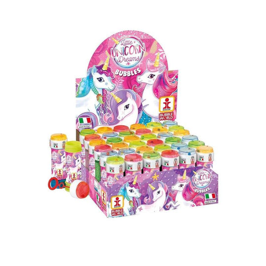 Unicorn Bubble Blowing Tubs Childrens Party Bag Filler Toys