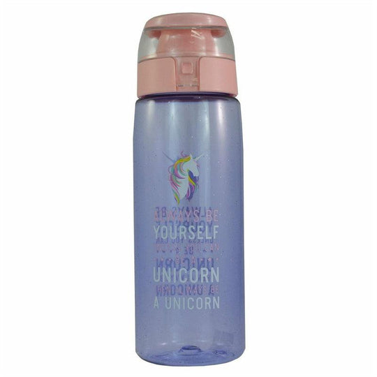 Unicorn Glitter Flip Top Water Drinking Bottle - Always Be Yourself
