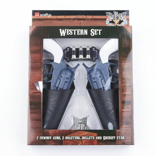 WILD WEST 2 GUNS & HOLSTER - COWBOY INDIAN FANCY DRESS