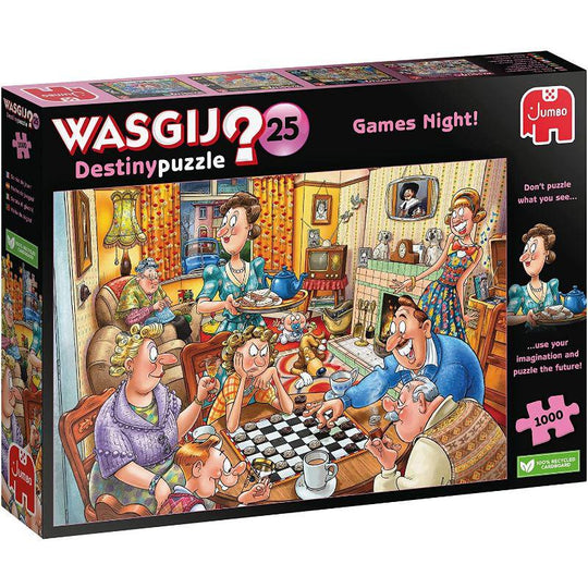 Wasgij Destiny 25 - Games Night 1000 Piece Jigsaw Puzzle
