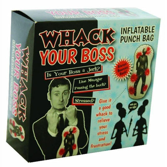 Whack Your Boss Novelty Inflatable Punch Bag Work Stress Relief Xmas Joke Gift