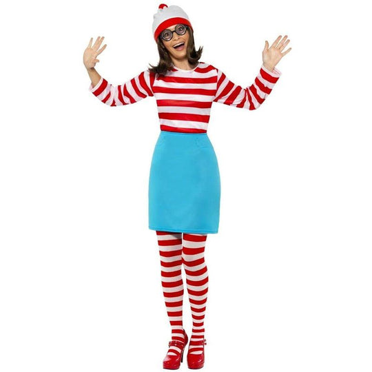 Wheres Wally & Wenda Unisex Fancy Dress Costume Size 12-14