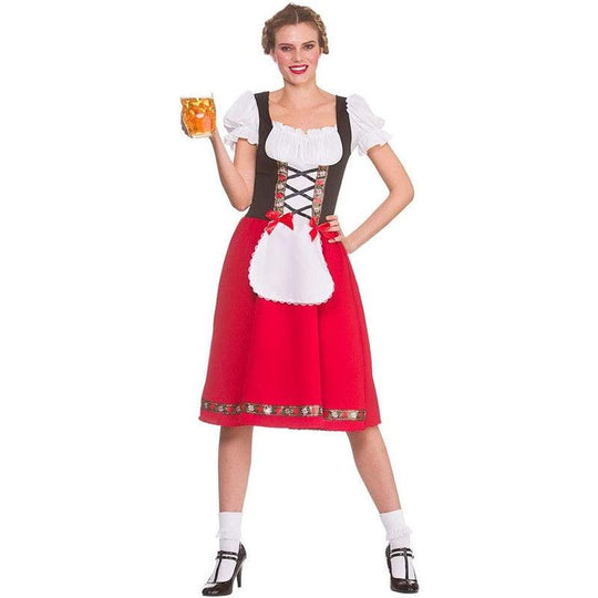 Wicked Costumes Adult Ladies Traditional Bavarian Beer Girl Oktoberfest Fancy Dress Costume