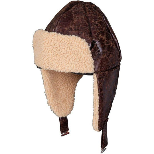 Wicked Costumes Aviator Pilot Hat with Faux Fur Adult Fancy Dress Accessory