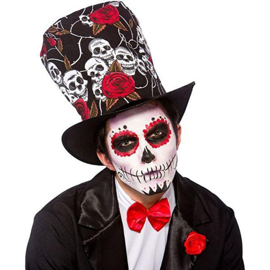 Wicked Costumes Day of The Dead Adult Unisex Top Hat Fancy Dress Accessory