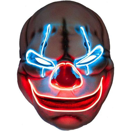 Wicked Costumes E.L Big Mouth Creepy Clown Light Up Fancy Dress Mask