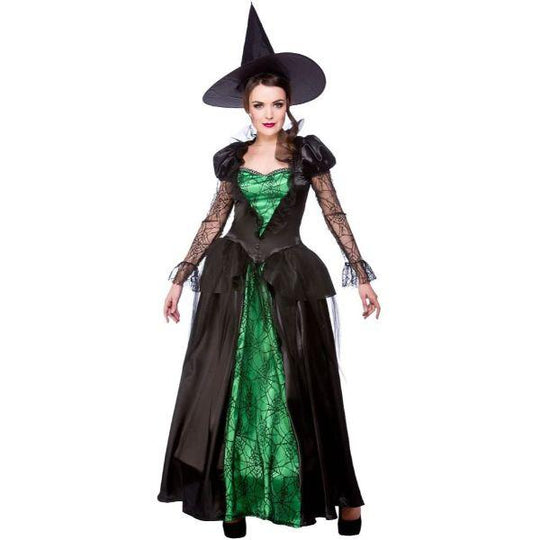 Wicked Costumes Emerald Witch Deluxe Women's Halloween Fancy Dress Costume