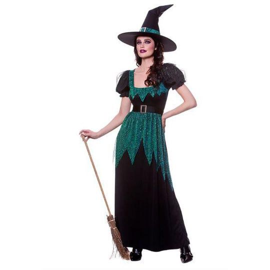 Wicked Costumes Emerald Witch Women's Halloween Fancy Dress Costume