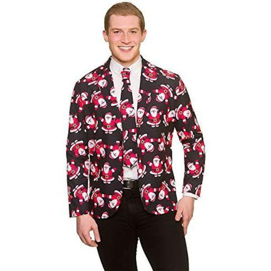 Wicked Costumes Father Christmas Santa Jacket & Tie Fancy Dress Costume