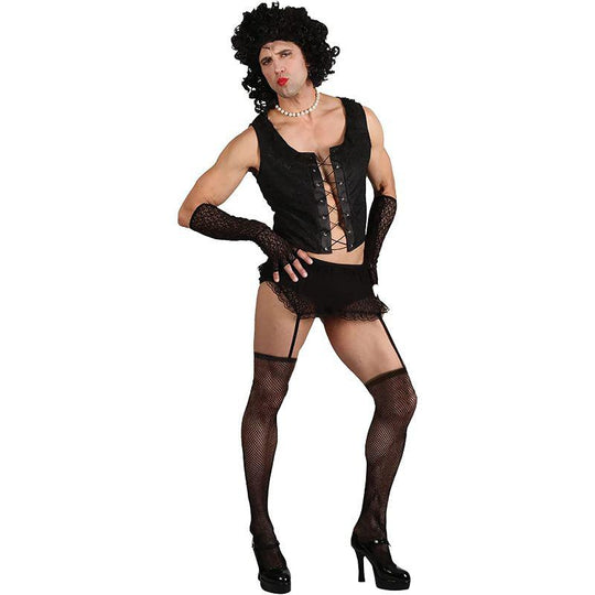 Wicked Costumes Funny Rock Guy with Wig Men's Fancy Dress Costume