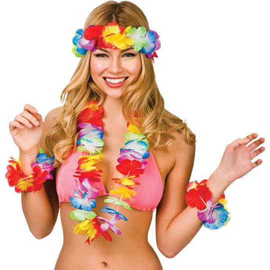 Wicked Costumes Hawaiian Lei Set Adult Unisex Fancy Dress Costume Accessory