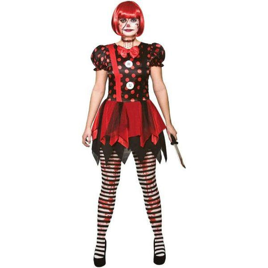 Wicked Costumes Horror Clown Women's Halloween Fancy Dress Costume