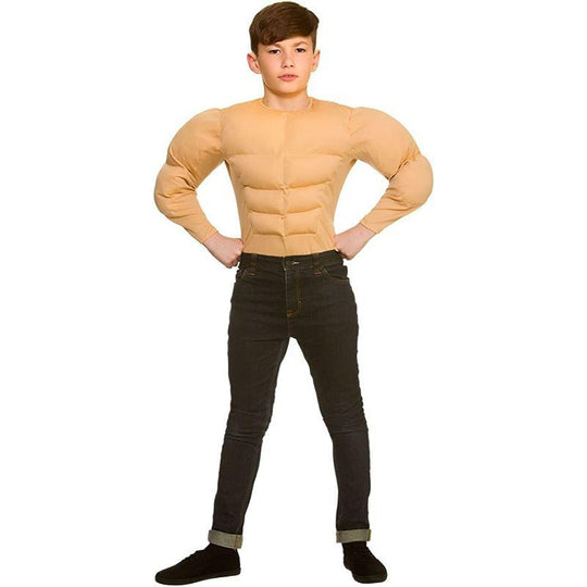 Wicked Costumes Muscle Chest Shirt Child Fancy Dress Costume