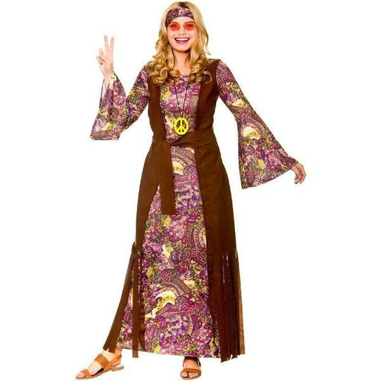 Wicked Costumes Summer of Love Women's Hippie Fancy Dress Costume