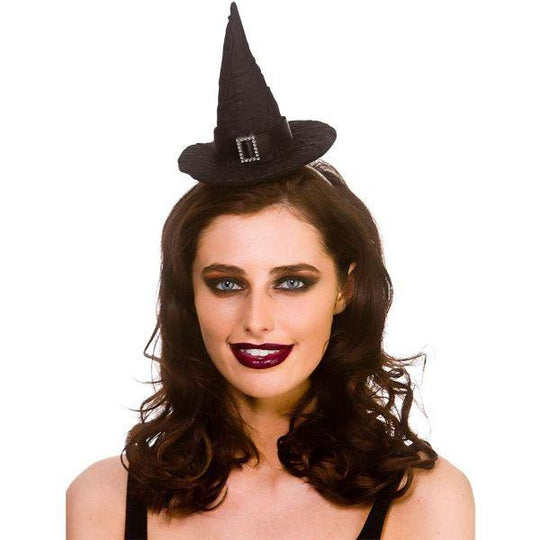 Wicked Costumes Witches Hat on Headband Women's Fancy Dress Accessory