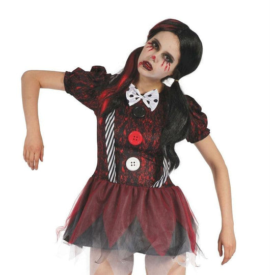 Womens Creepy Doll Costume Halloween Fancy Dress Outfit Size 10-14