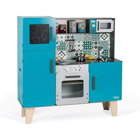 Wooden Play Kitchen Lagoon Maxi with Fridge and Microwave Oven