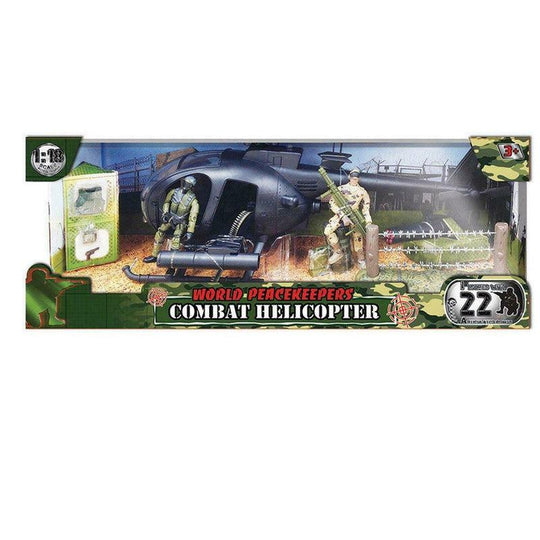 World Peacekeepers Combat Helicopter Playset With 2 Figures