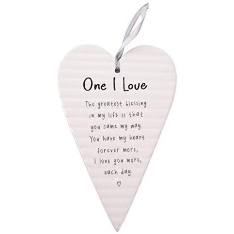 Xpressions Ceramic Hanging Heart Plaque